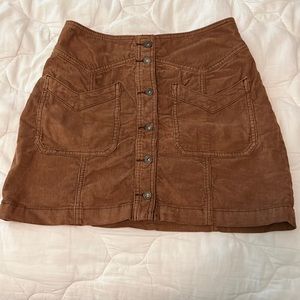 Free people brown corduroy skirt